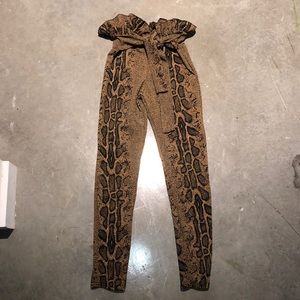 paperbag snakeprint pants